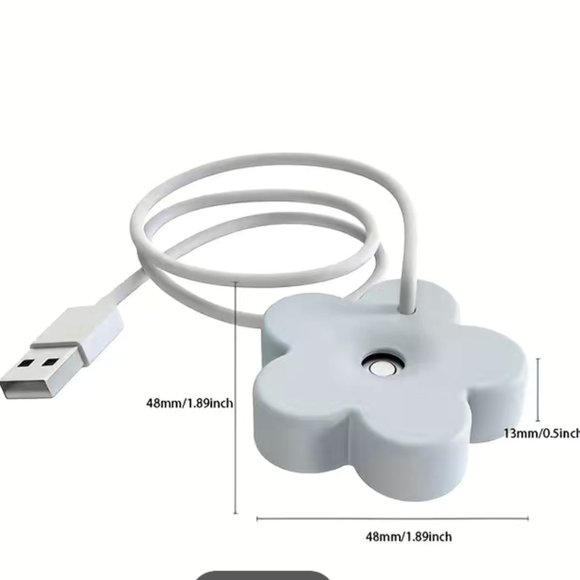 Red Flower Shape Personal Humidifier, USB to Your PC - Picture 2 of 3